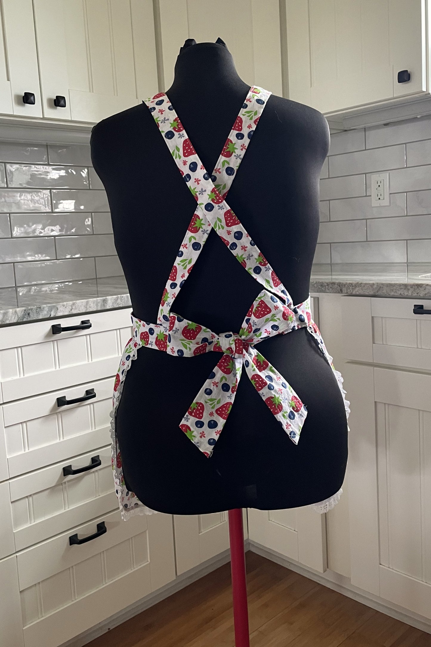 The Red, White and Blueberry Apron - size XS-S