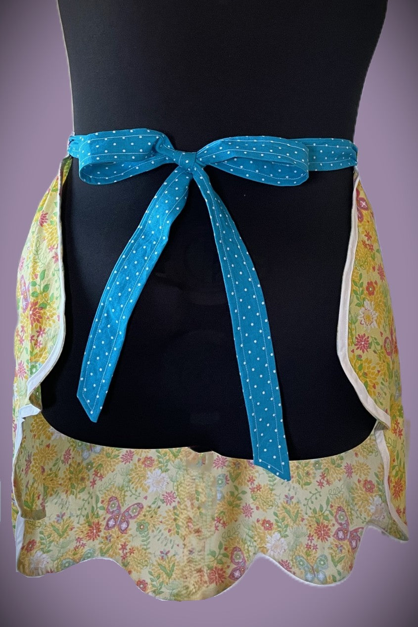 The Butterfly Bop half apron - size S-L