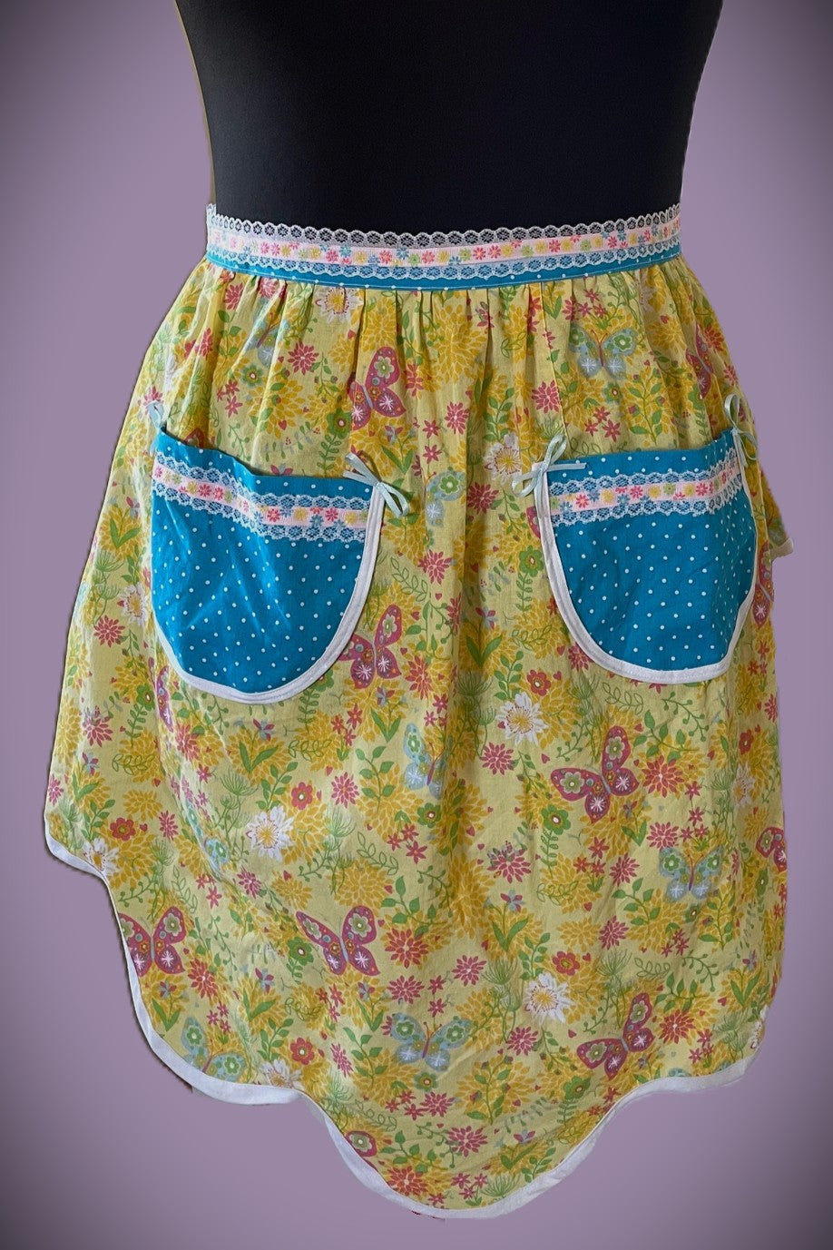 The Butterfly Bop half apron - size S-L